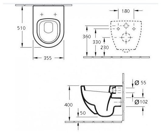 Унитаз Esbano Azul черный