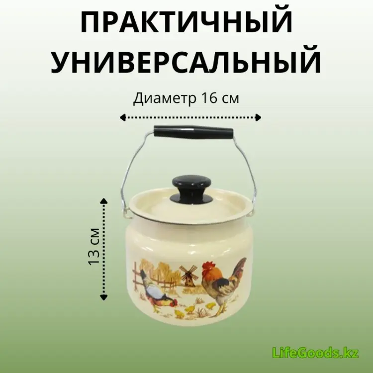 LifeGoods.kz бидон LG56107, эмалированная сталь купить,NaN