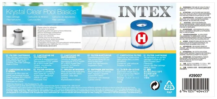 Intex картридж для фильтра Н 29007