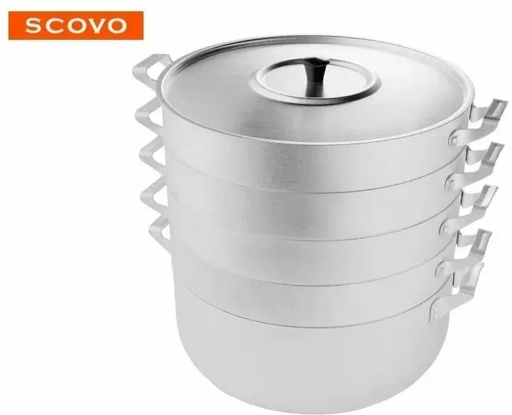 Мантоварка 13 л, SCOVO алюминий, количество ярусов: 4 купить,NaN