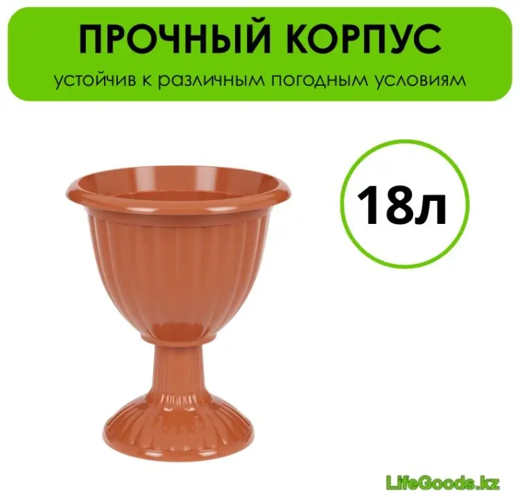 Вазон для дома, для улицы LifeGoods.kz 18 л, пластик купить,NaN