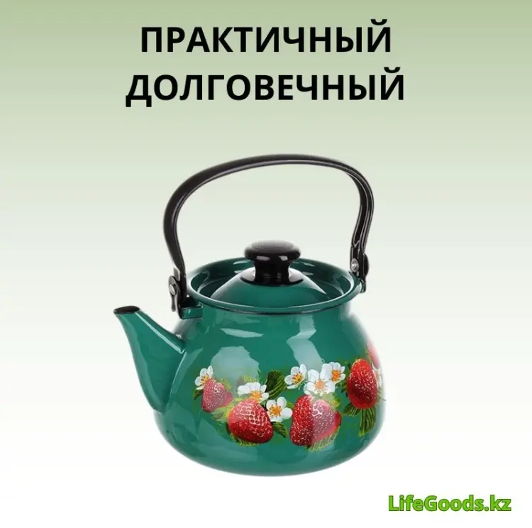 LifeGoods.kz чайник LG56212 3 л, эмалированная сталь