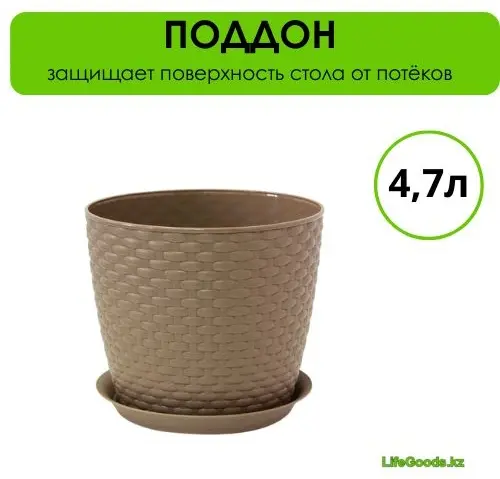 Кашпо для дома LifeGoods.kz 4.7 л, пластик купить,NaN
