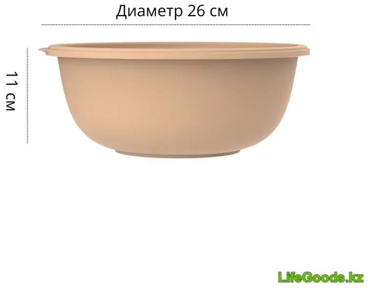 Миска LifeGoods.kz 26х26 см, пластик, 1 шт купить,NaN