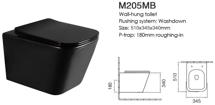 ALROSSA унитаз M205MB, санфаянс
