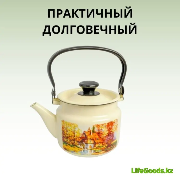 LifeGoods.kz чайник LG5622 2 л, эмалированная сталь