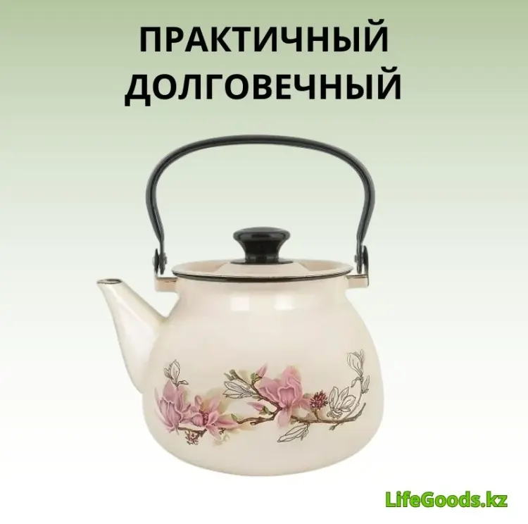 LifeGoods.kz чайник LG56202 3 л, эмалированная сталь купить,NaN