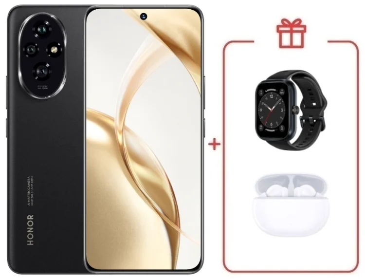 Смартфон Honor 200 5G 12/512GB черный + подарок купить,NaN