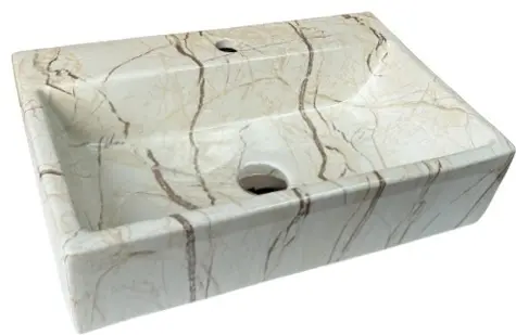 Раковина ALROSSA 8239-H1 накладная прямоугольная 53х36 см, керамика купить,NaN
