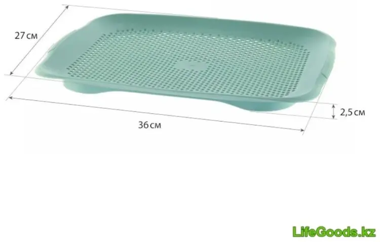 Коврик-решетка для мойки LifeGoods.kz LG50780 36x27см зеленая купить,NaN