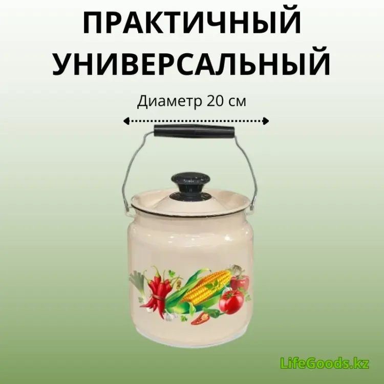 LifeGoods.kz бидон LG56110, эмалированная сталь купить,NaN
