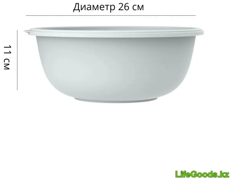 Миска LifeGoods.kz 26х26 см, пластик, 1 шт купить,NaN