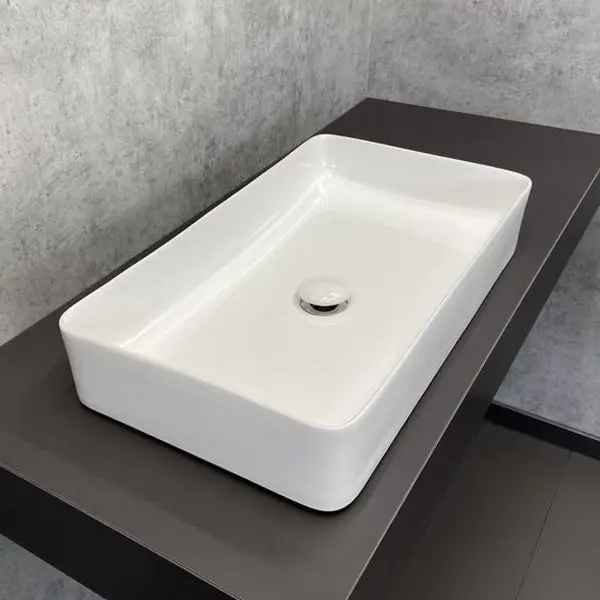 Раковина ALROSSA 8112B накладная прямоугольная 61х34.50 см, керамика купить,NaN