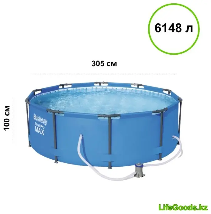 Бассейн каркасный Bestway 35386BW, 305x305x100 см купить,NaN