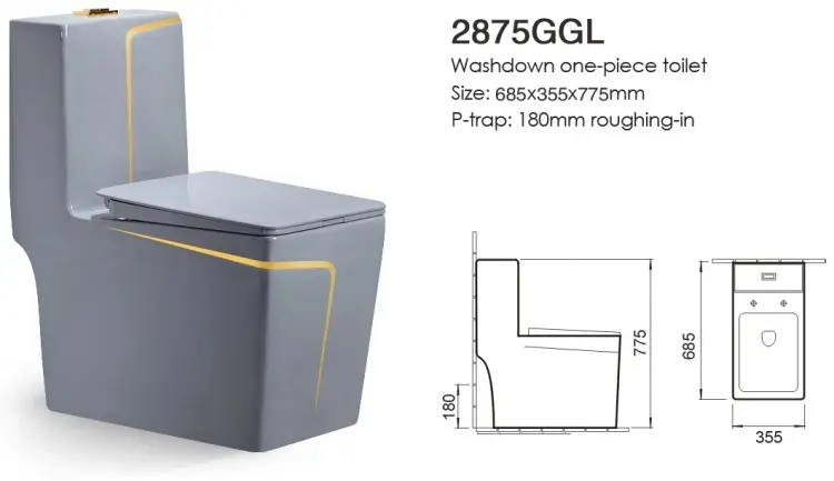 ALROSSA унитаз 2875GGL, санфаянс