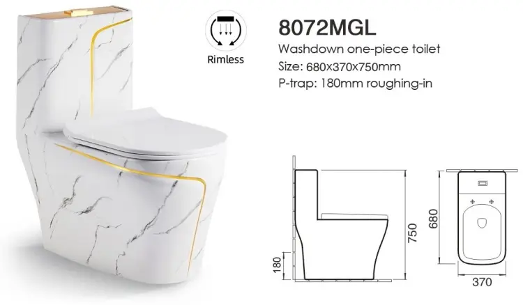 ALROSSA унитаз 8072MGL, санфаянс