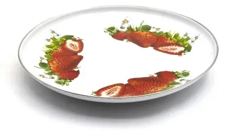 Блюдо Лысьва Сочная клубника 36х36 см, сталь, 1 шт купить,NaN