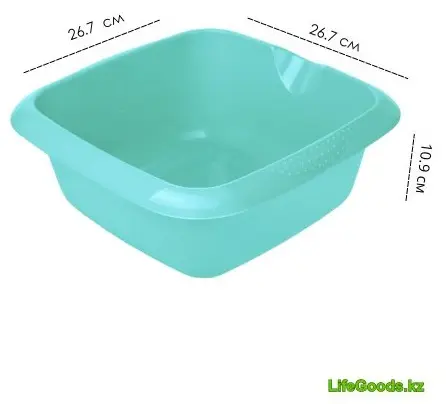 Миска LifeGoods.kz 26.7х26.7 см, пластик, 1 шт