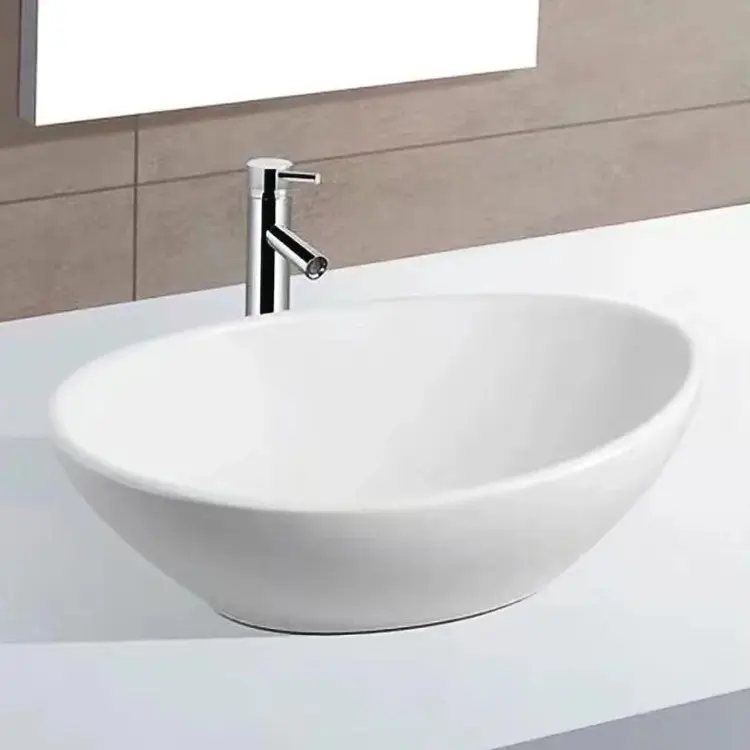 Раковина ALROSSA 8002 накладная круглая 40х40 см, керамика
