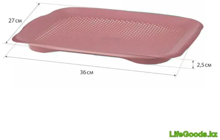 Коврик-решетка для мойки LifeGoods.kz LG50781 36x27см розовая купить,NaN