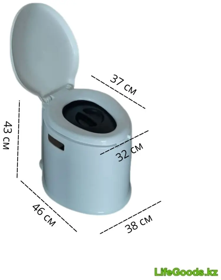 Биотуалет LifeGoods.kz переносной LG12174 белый купить,NaN