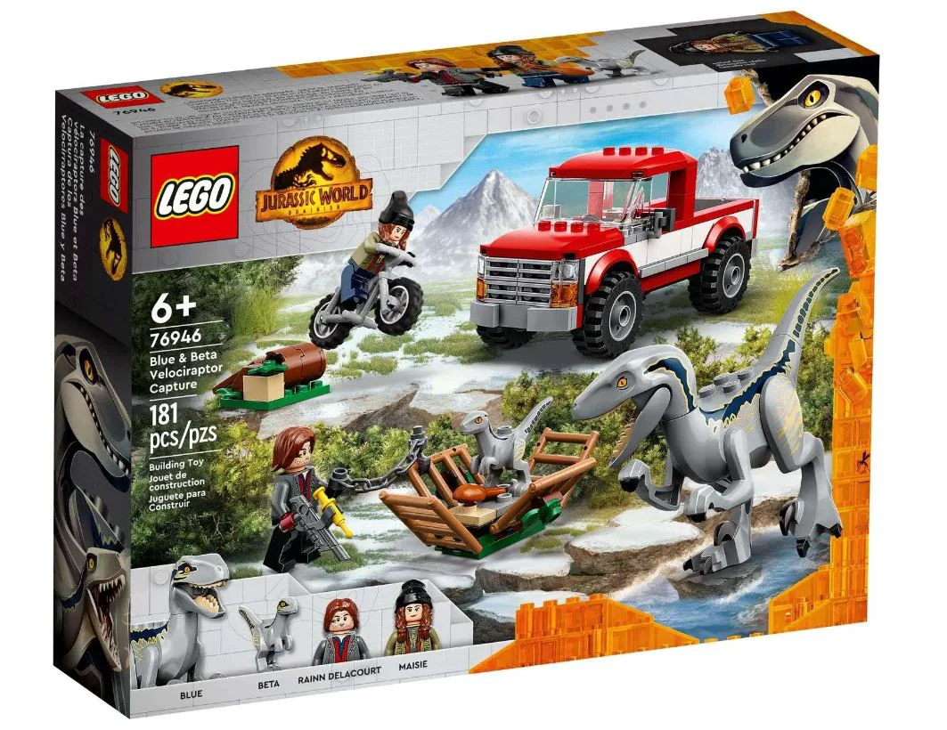 Конструктор LEGO Jurassic World Блу и поимка велоцираптора 76946