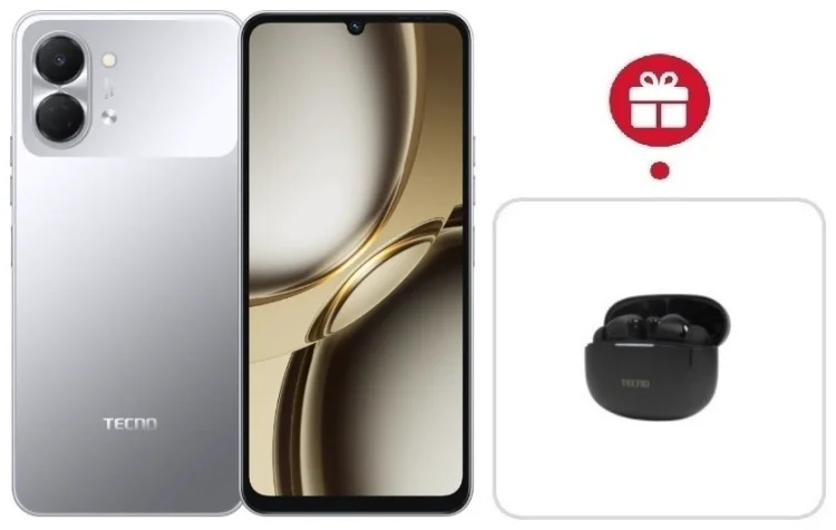 Смартфон Tecno Spark Go 3 3 ГБ/128 ГБ серый + подарок купить,NaN