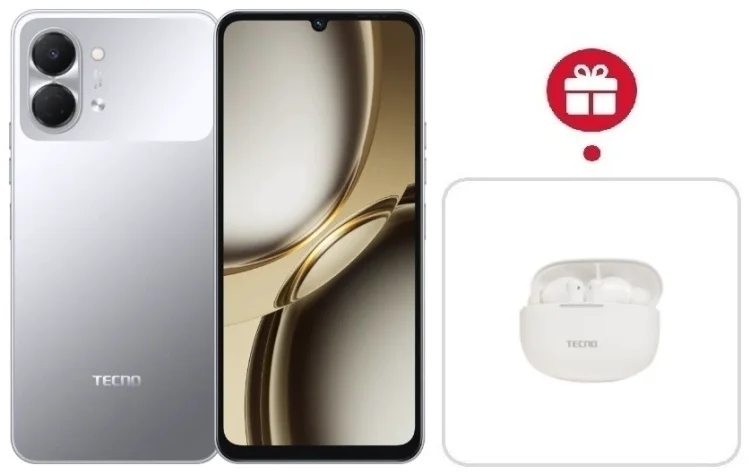 Смартфон Tecno Spark Go 3 3 ГБ/128 ГБ серый + подарок купить,NaN