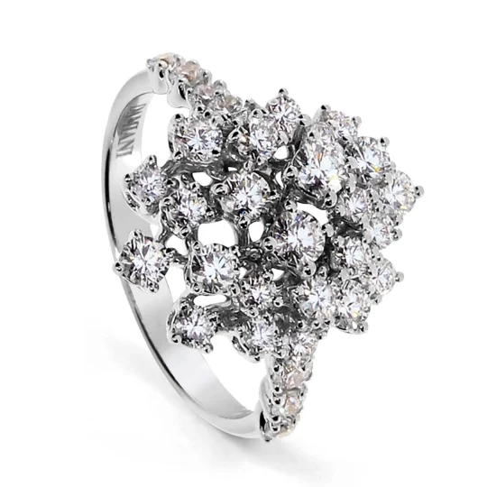 Кольцо Damiani Mimosa белое золото 4.3гр 15р купить,3270000
