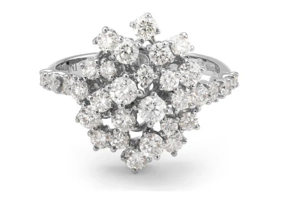 Кольцо Damiani Mimosa белое золото 4.3гр 15р купить,3270000