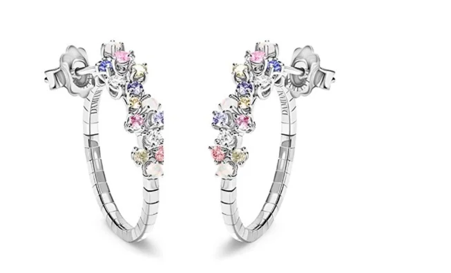 Серьги Damiani Mimosa Flexi белое золото 20114785 6.8гр  купить,3300000