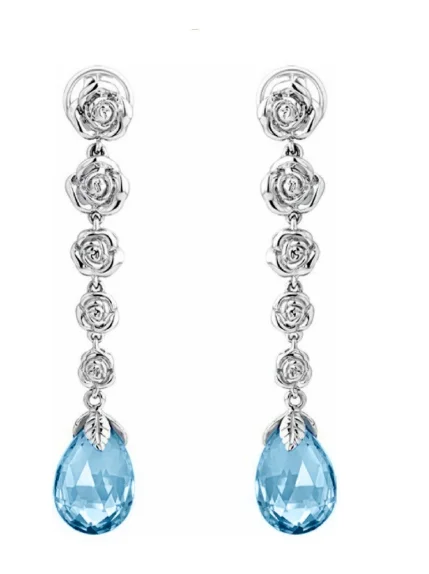 Серьги Carrera y Carrera Jardin de rosas 10037-020804 белое золото 7.14гр  купить,NaN