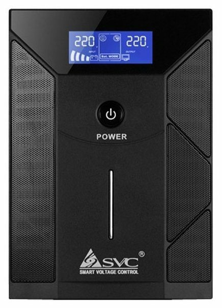 ИБП SVC V-2000-F-LCD черный - ForteMarket ИБП SVC V-2000-F-LCD черный купить,0