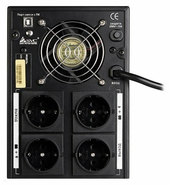 ИБП SVC V-2000-F-LCD черный - ForteMarket ИБП SVC V-2000-F-LCD черный купить,0
