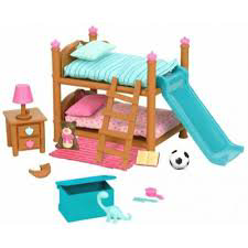 Игровой набор Li'l Woodzeez Двухъярусная кровать для детской комнаты 6169Z