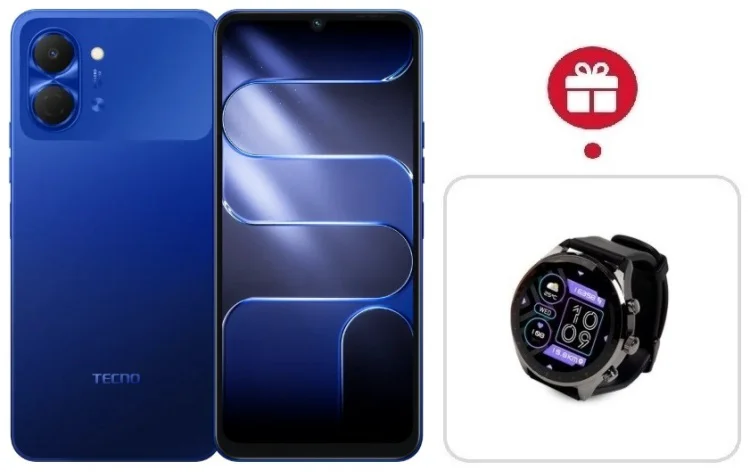 Смартфон Tecno Spark Go 3 3 ГБ/128 ГБ синий + подарок купить,NaN