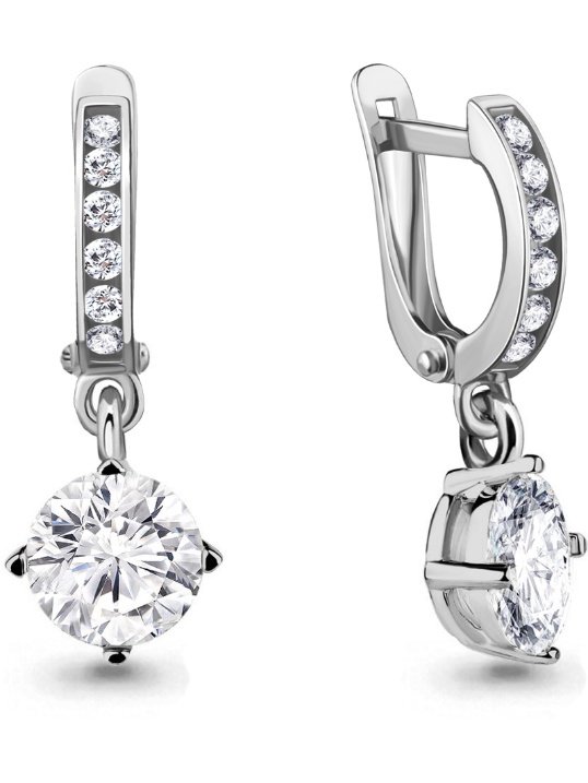 Серьги Aquamarine 46070А 2,3гр. купить,NaN