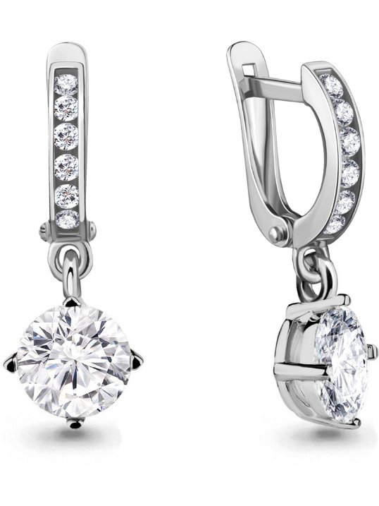 Серьги Aquamarine 46070А 2,3гр. купить,NaN