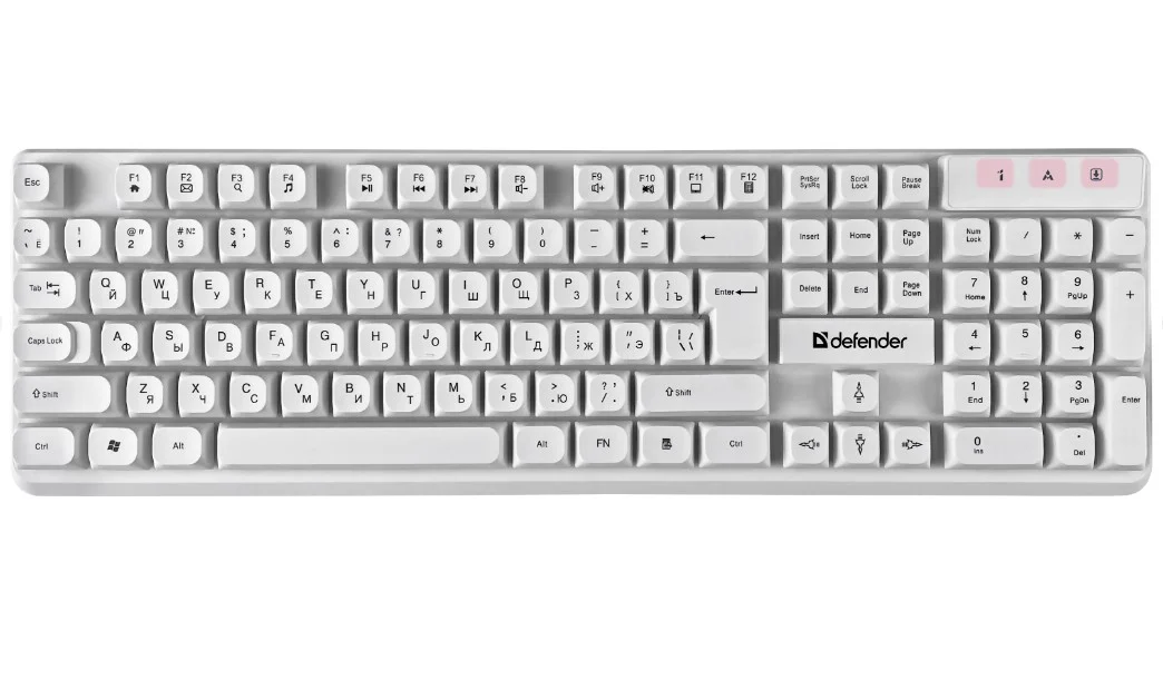 Клавиатура + мышь Defender Milan C-992 White