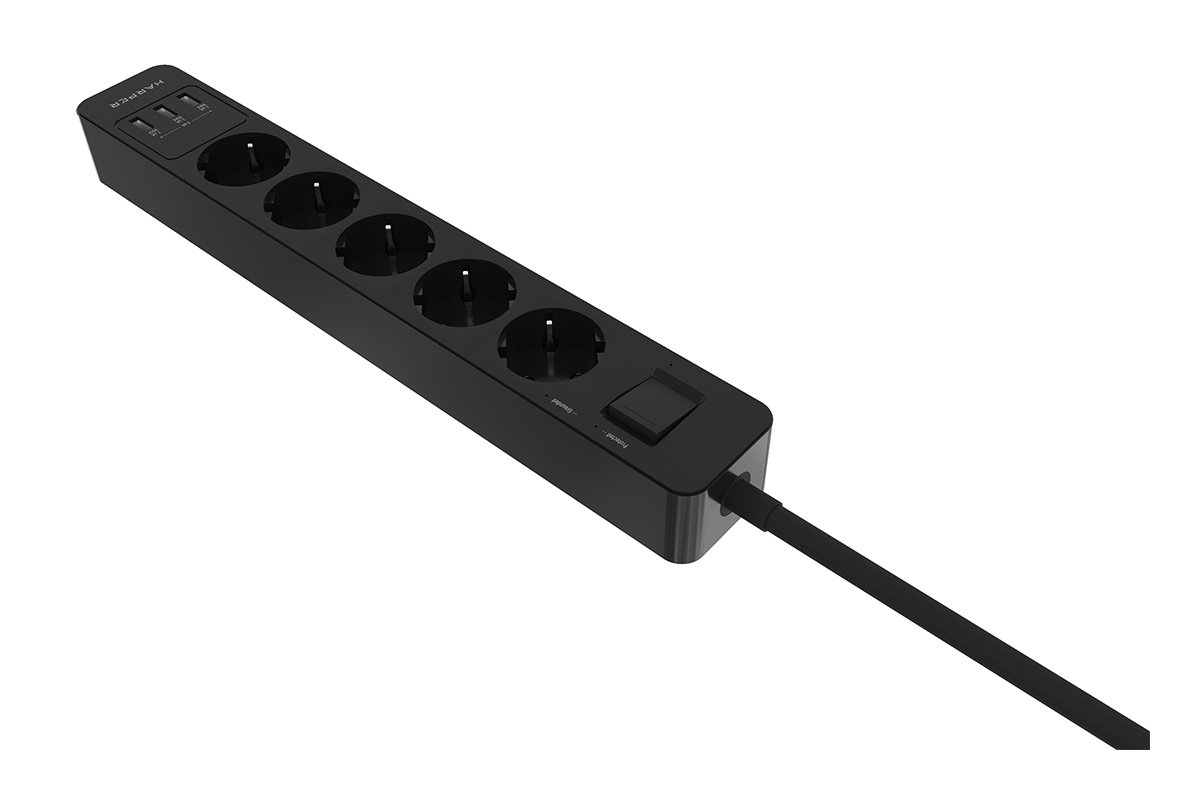 Сетевой фильтр Harper UCH-560 3м черный