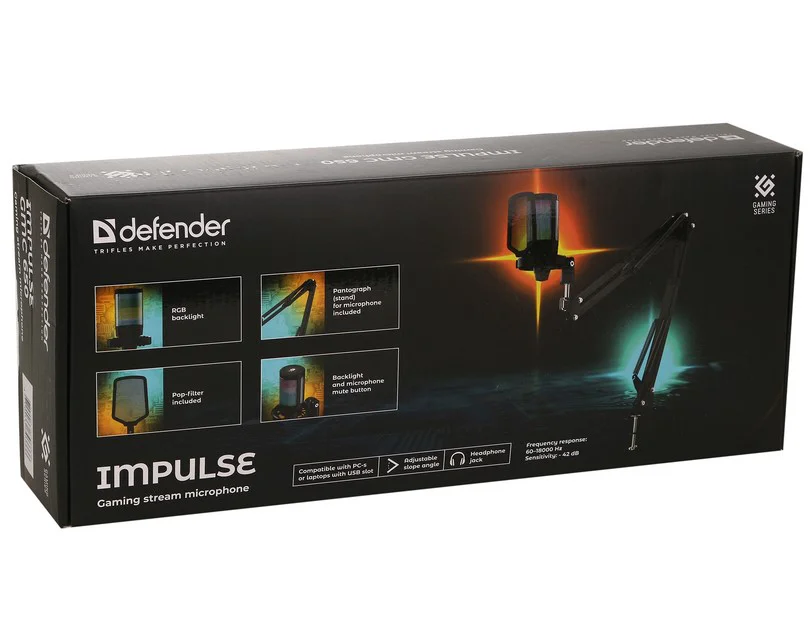 Микрофон Defender Impulse GMC 650 64666 черный