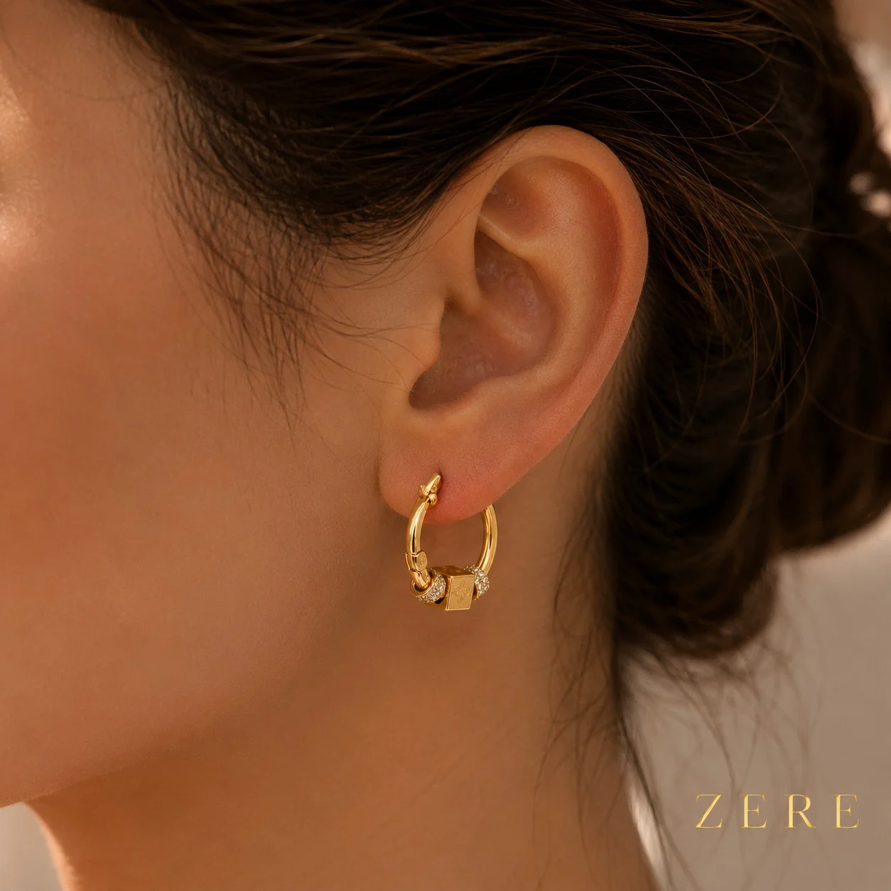 Серьги Zere ZR080707 жёлтое золото 5.43гр 20мм купить,454550