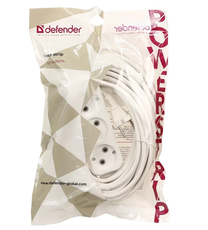 Удлинитель Defender B230 15м белый купить,4290