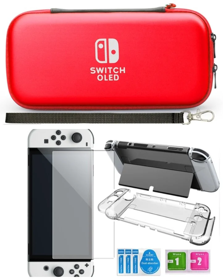 Чехол-клатч для Nintendo Switch Oled красный