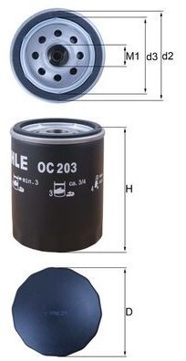 MAHLE Масляный Фильтр OC203 купить,NaN
