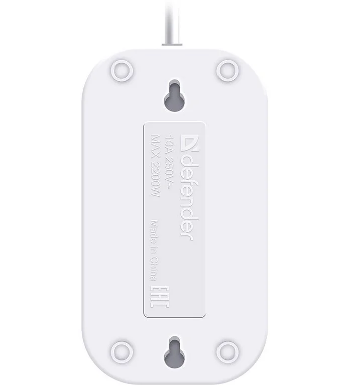 Удлинитель Defender B220 2м белый