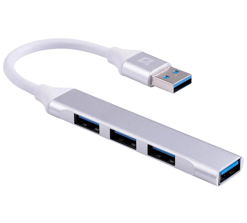 USB Hub Defender HB-06 (83034) 4-port USB 3.0 Silver