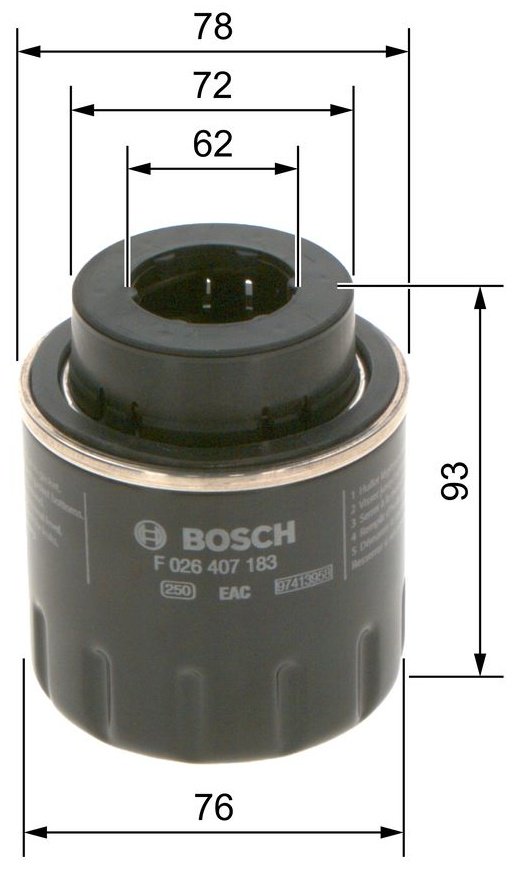 BOSCH Масляный Фильтр F026407183