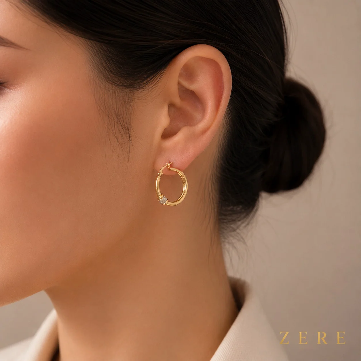 Серьги Zere ZR080714 жёлтое золото 3.55гр  купить,294750