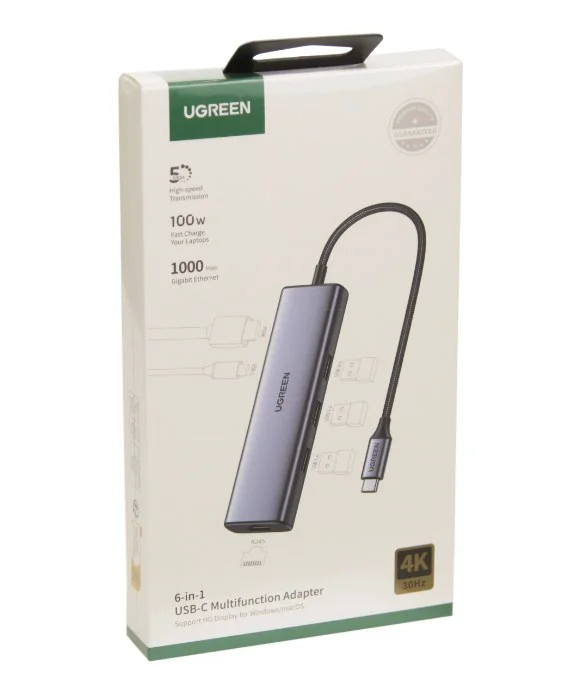 USB Hub Ugreen CM512 (15598) 6-port USB 3.0 Grey